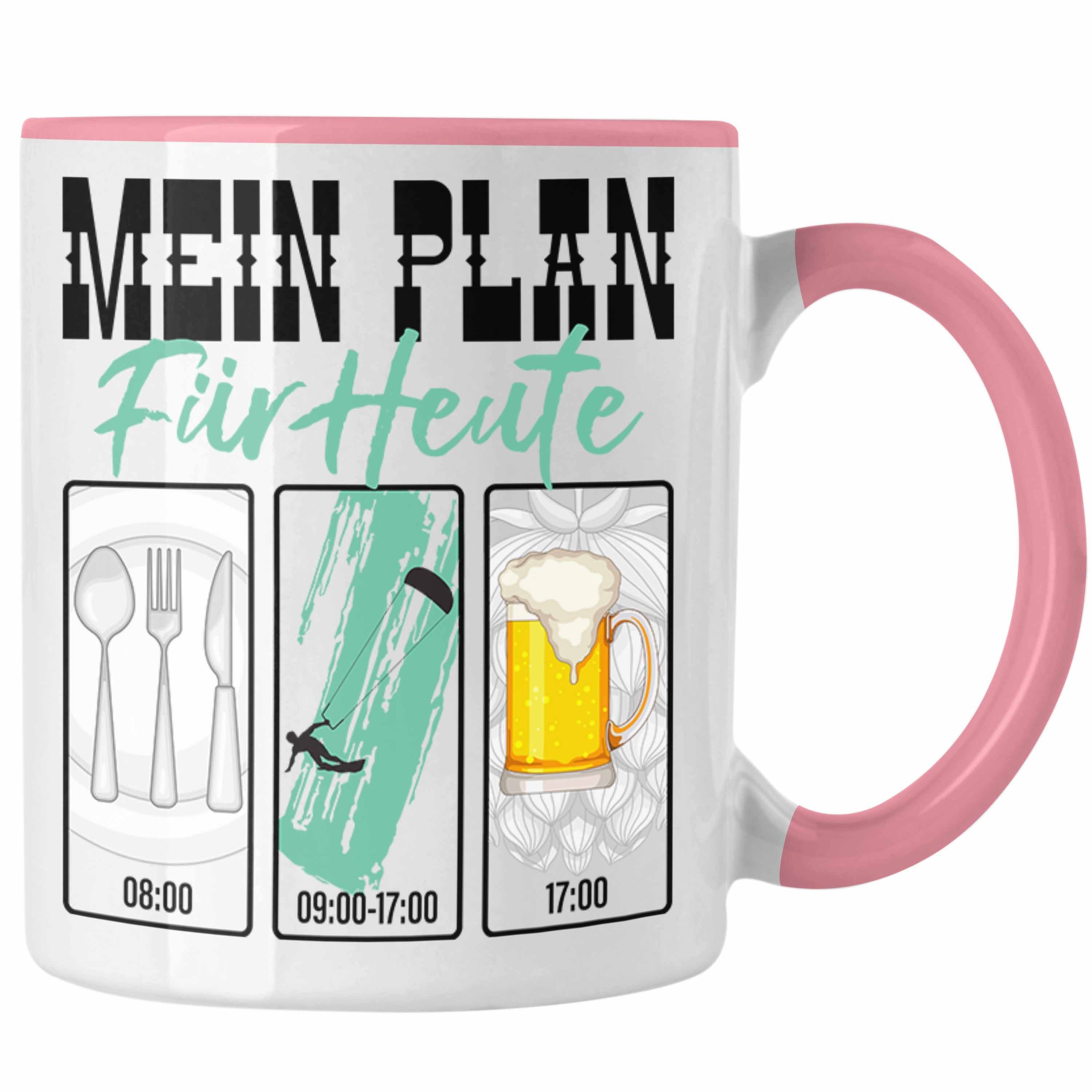 Trendation Tasse Trendation - Kitesurfer Tasse Lustiges Geschenk für Kitesurfing Grafik Rosa