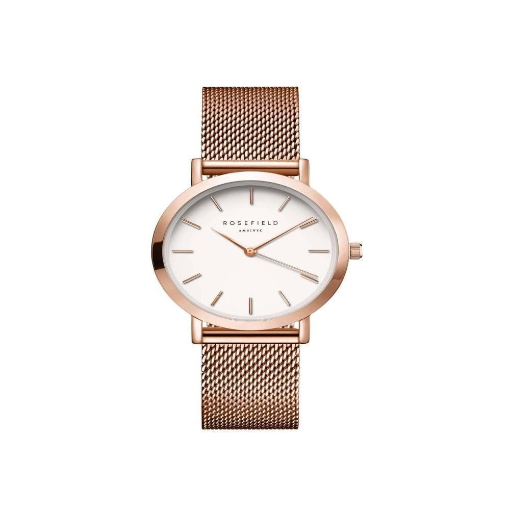 Quarzuhr ROSEFIELD Damenuhr Tribeca Mesh Rosegold 33mm TWR-T50