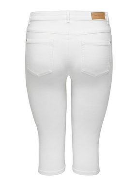 ONLY CARMAKOMA Caprihose Capri Jeans Shorts 3/4 Stretch Denim Hose CARAUGUSTA 4899 in Weiß