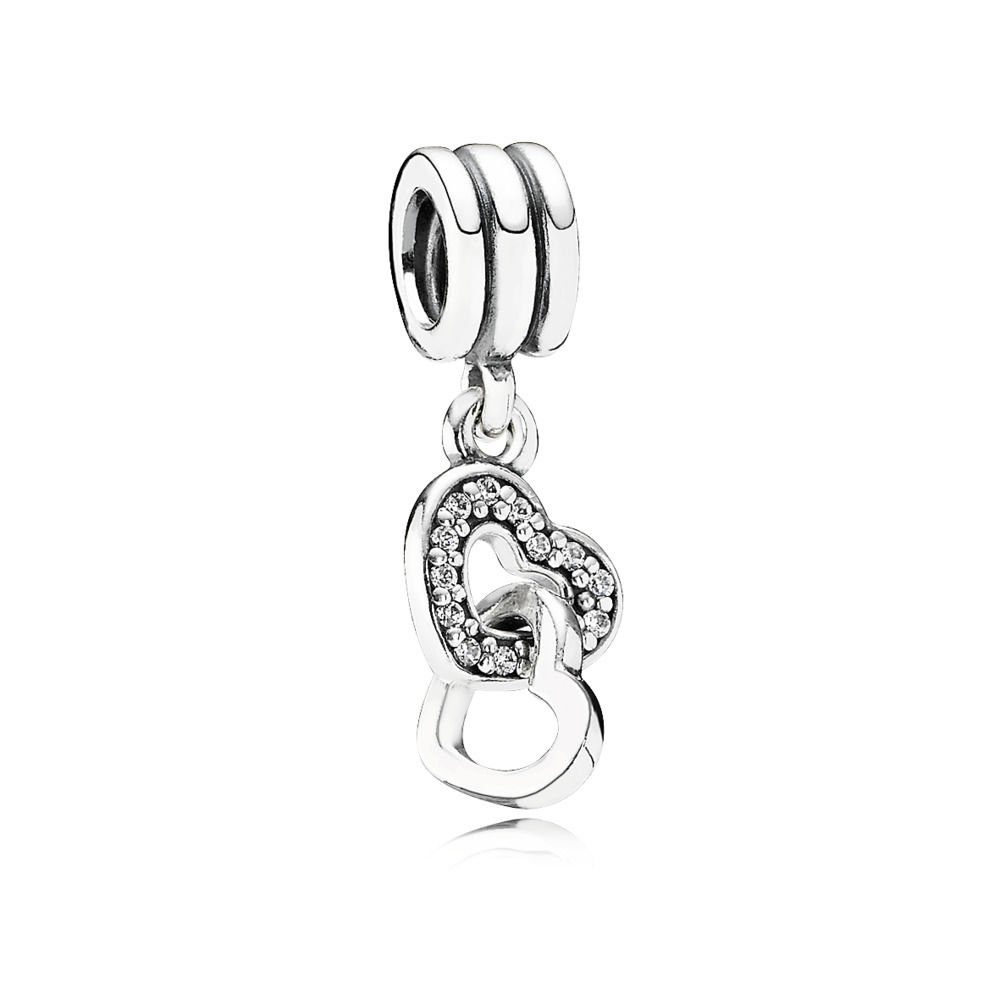 Pandora Bead 791242CZ Charm-Anhänger Verschlungene Herzen Silber günstig online kaufen