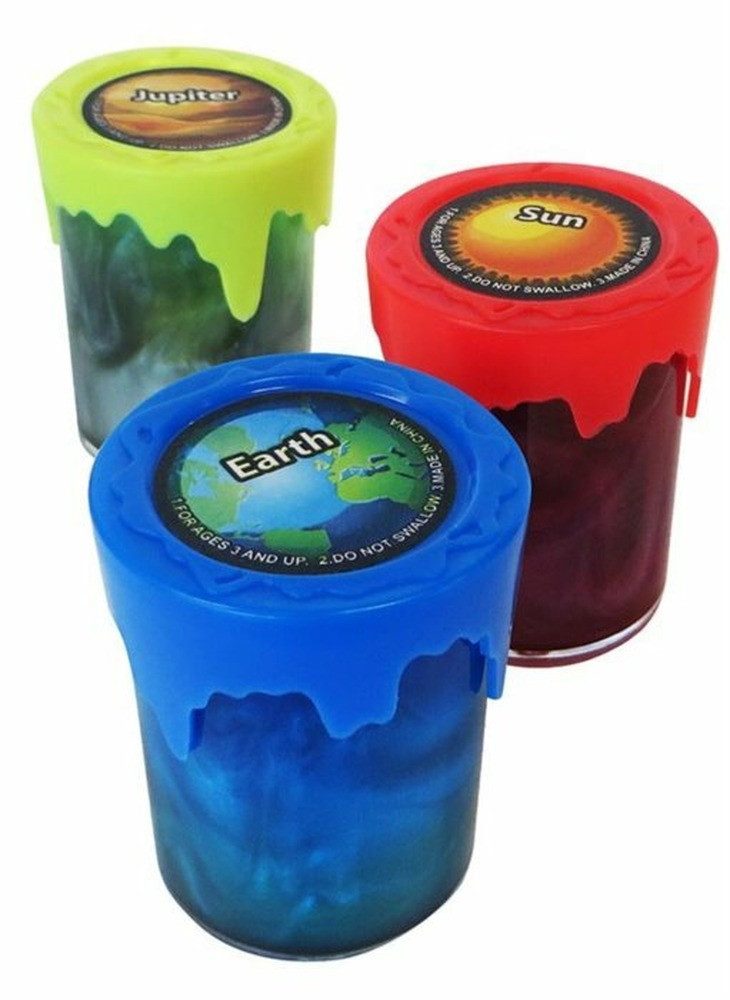 TEDDIES Knetsand TEDDIES Metallischer Schleim im Becher Sonnensystem