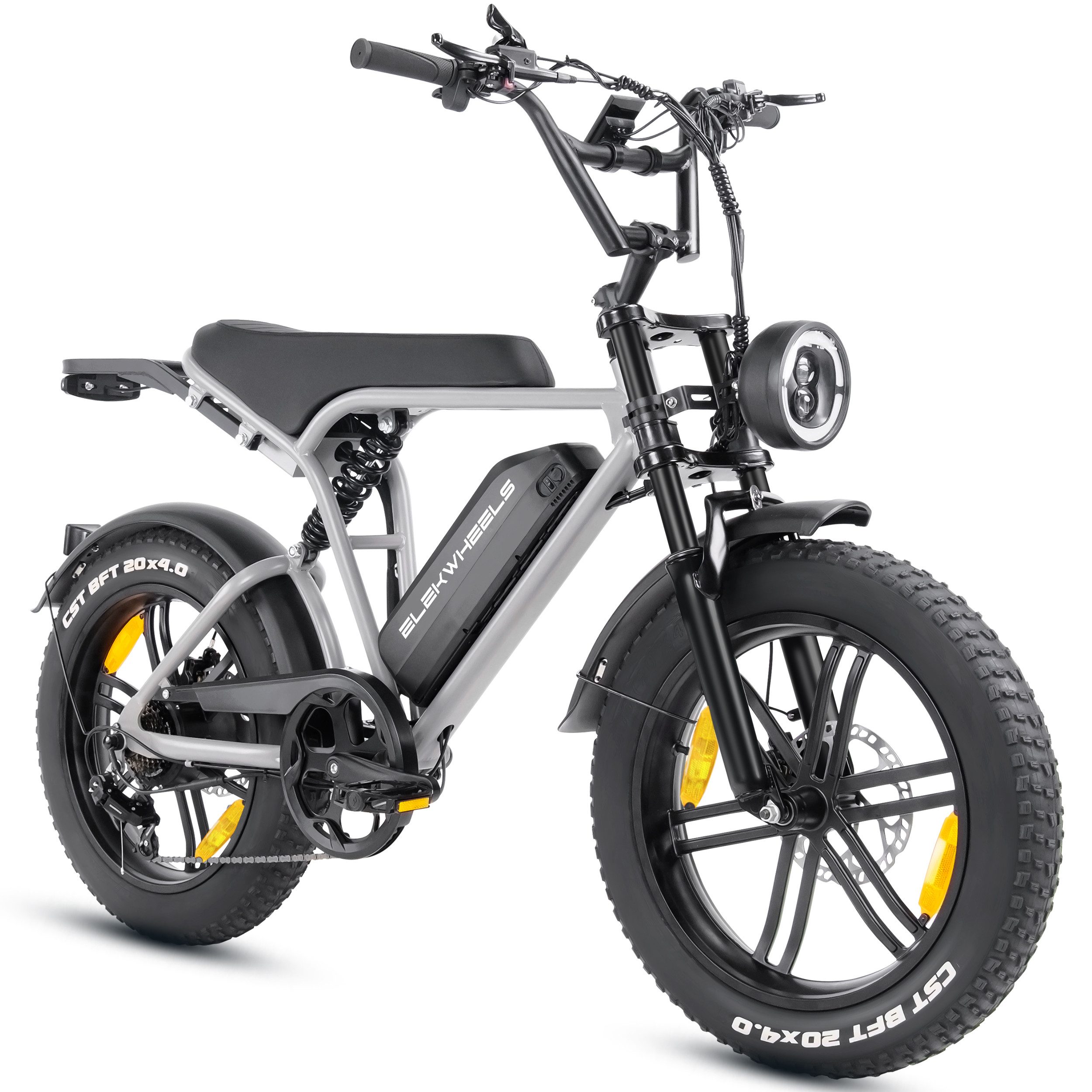 Vankel E-Bike Cityrad E6-2.0 Elektrofahrrad 20” x 4 Damen u. Herren Pedelec 720Wh Max.108KM, Heckmotor, 720 Wh, Pedelec, Elektrofahrrad E-Mountainbike für Erwachsene, E-bikes