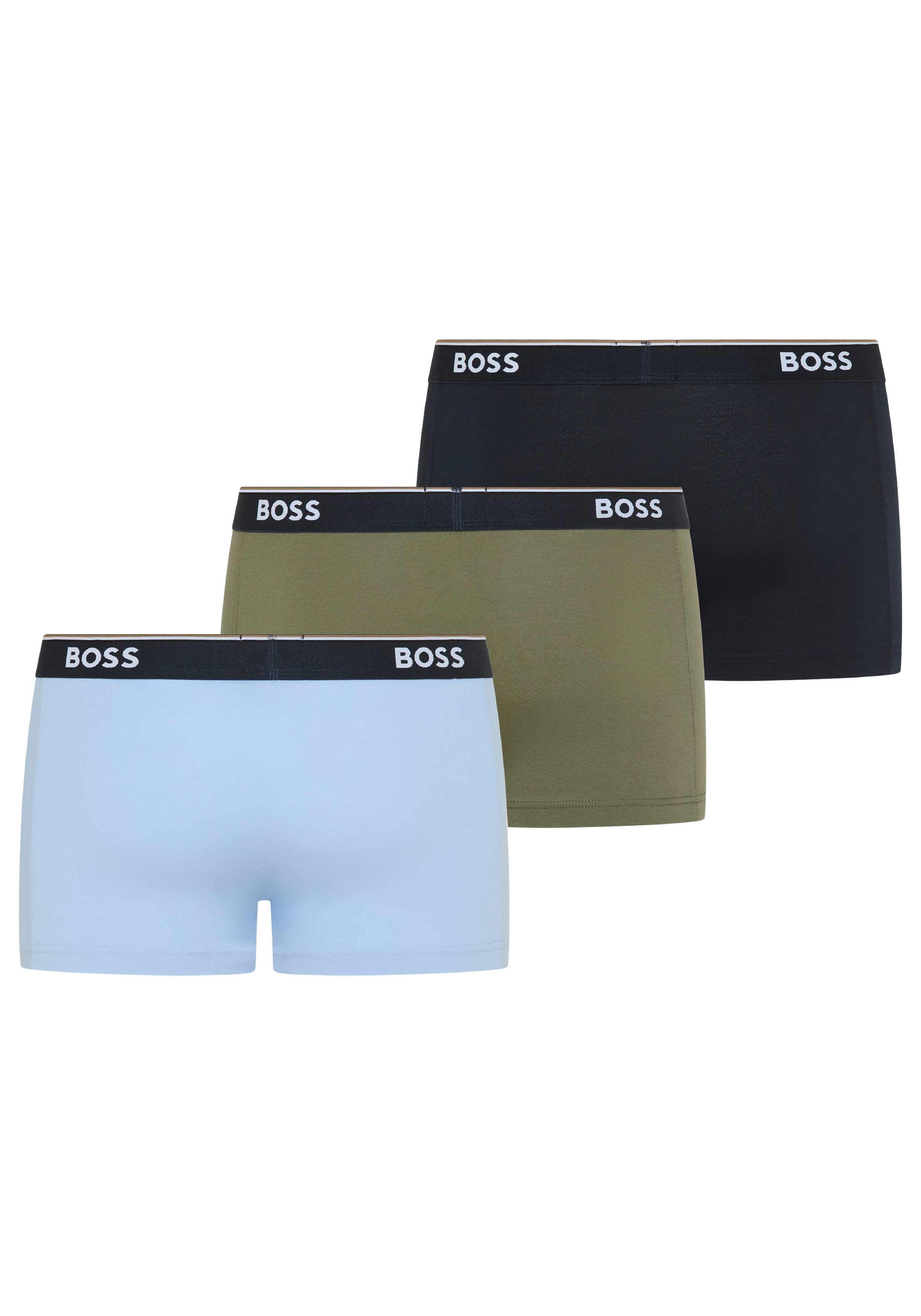 BOSS Trunk (Packung, 3-St) aus Stretch-Baumwolle mit Logo-Bund, mittlere Bundhöhe