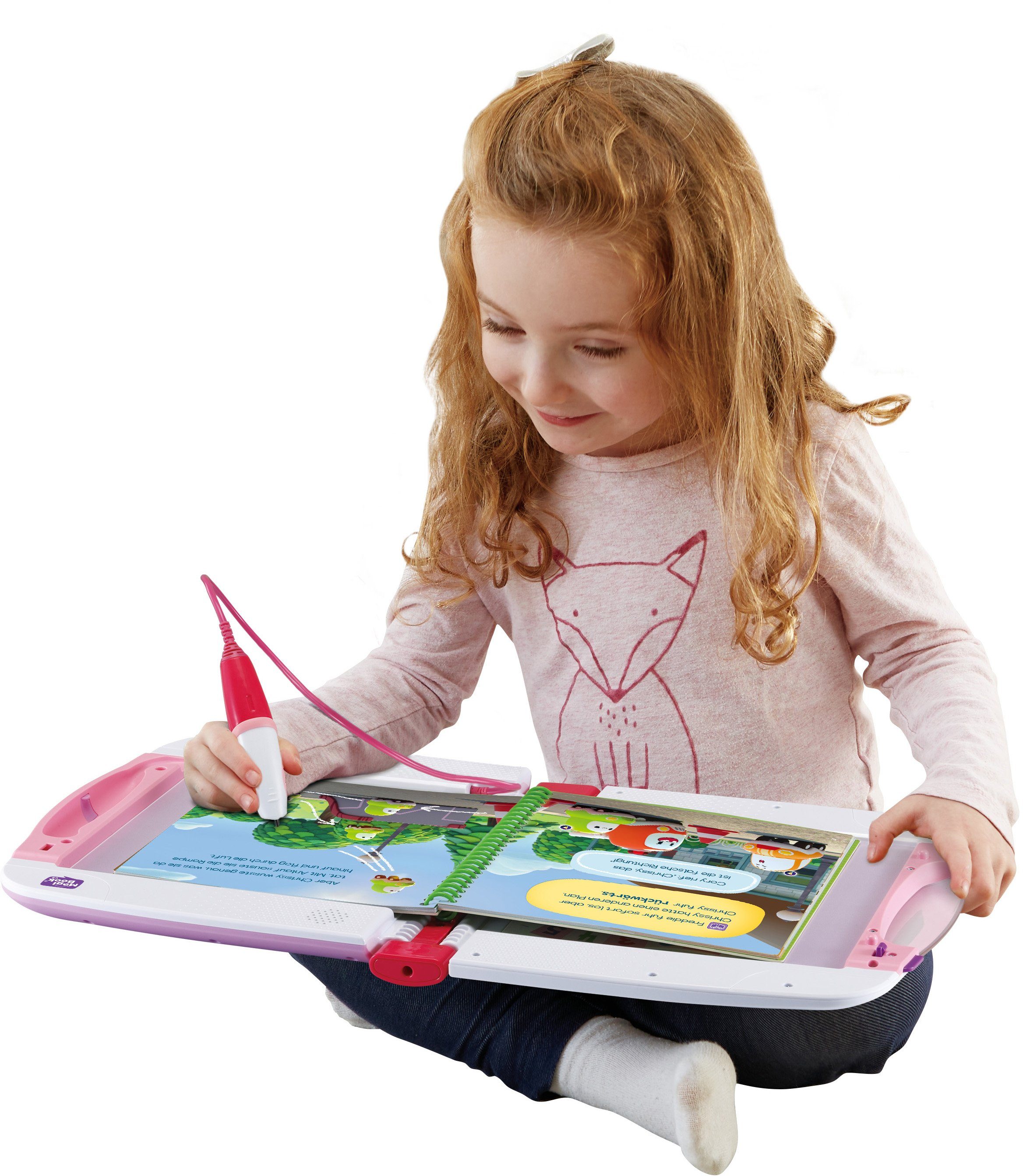 Vtech® Kindercomputer MagiBook v2, pink, 2 mit Interaktives Lernbuchsystem, Lernbüchern