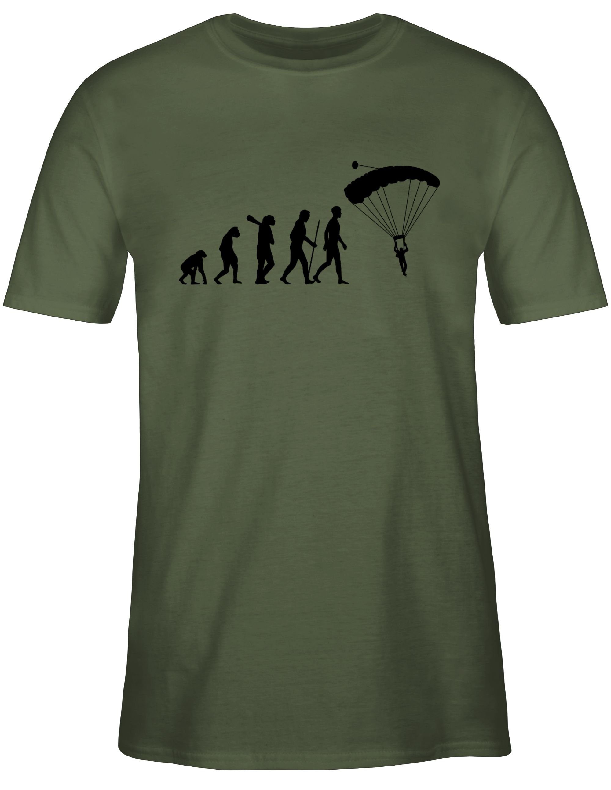 Evolution Army Fallschirmspringen Shirtracer 3 Outfit Grün T-Shirt Evolution