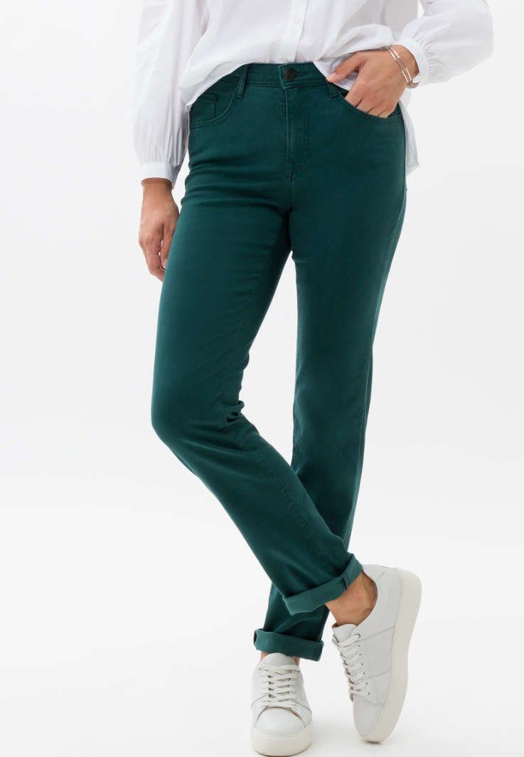 MARY Style Brax dunkelgrün 5-Pocket-Hose