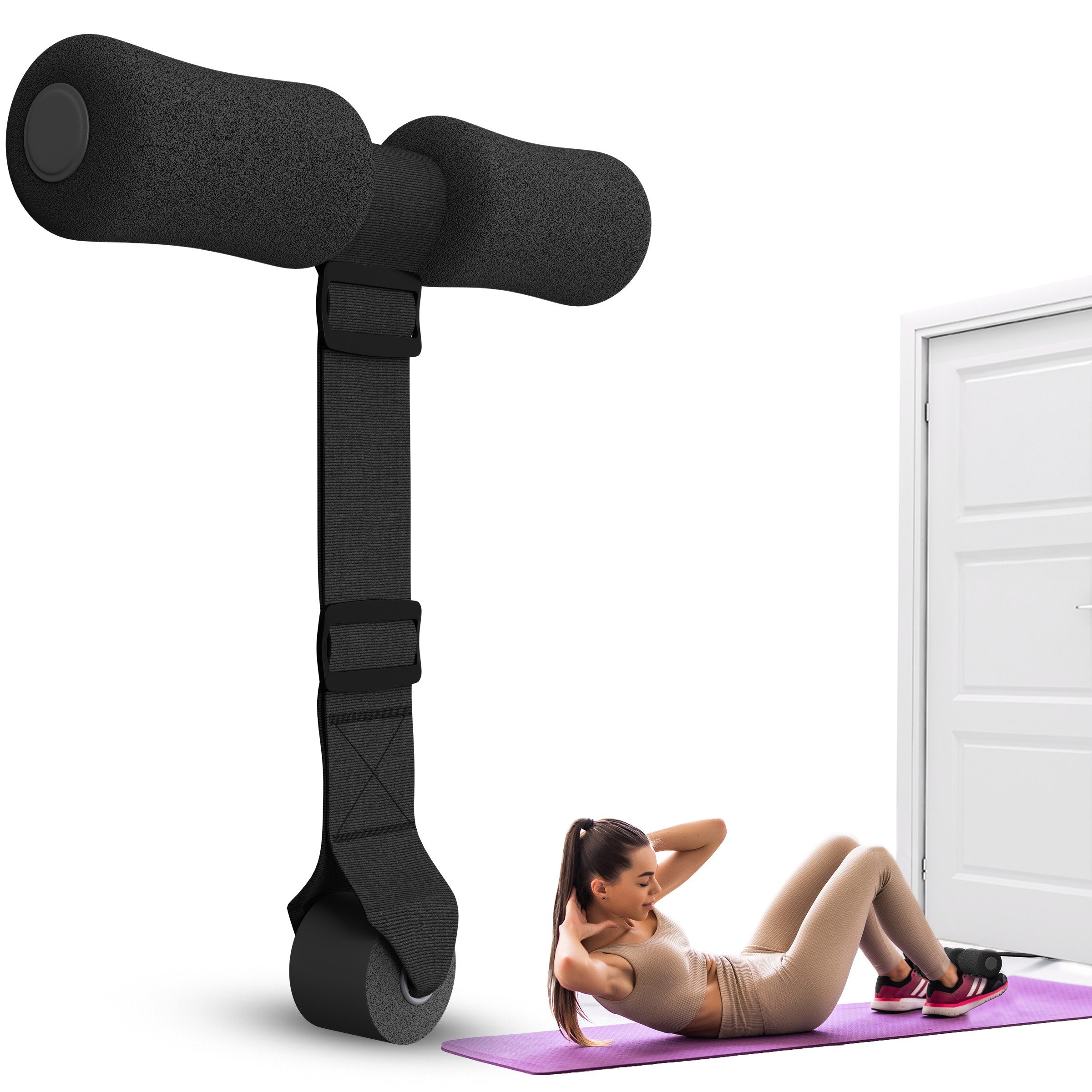 NEOLYMP Тренажоры для живота Sit Up Hilfe – Sit Up Bar für effektives Bauchmuskeltraining (Bauchtrainer für zuhause – Bauchmuskeltrainer Sixpack Тренажоры), Тренажоры для живота tragbar & vielseitig – Unterstützt korrekte Ausführung