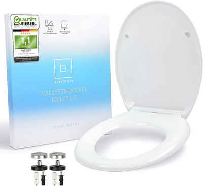 Benkstein WC-Sitz Premium Klodeckel antibakteriell- WC Deckel 2x Quick-Release, Toilettendeckel WC Sitz mit Quick-Release-Funktion und Soft close