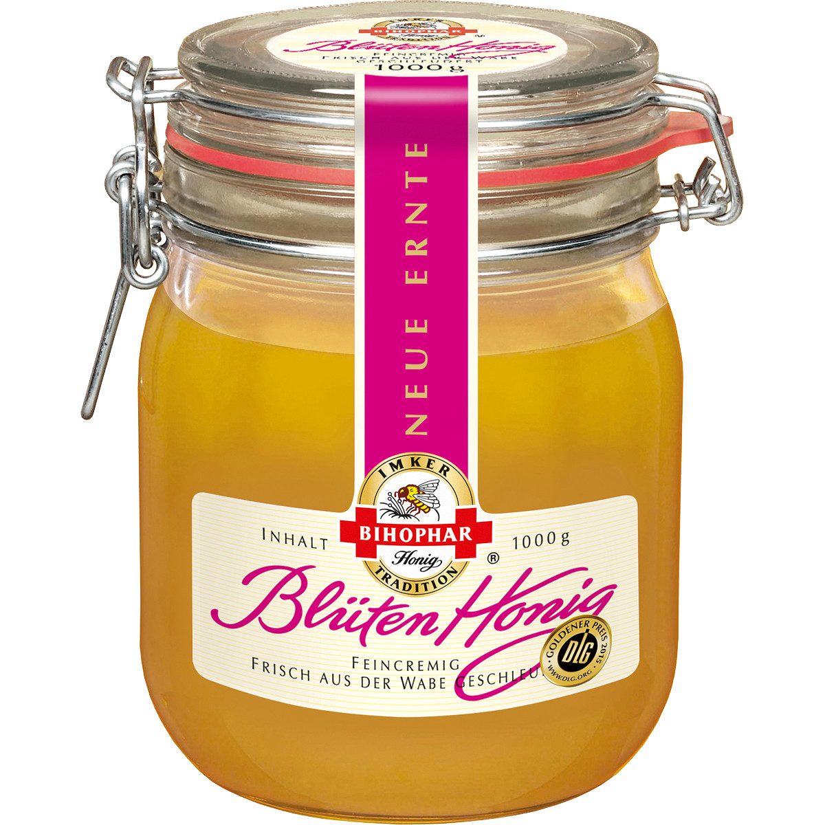 BIHOPHAR Honig, Bihophar Blüten Honig feincremig zart duftig aromatisch 1000g