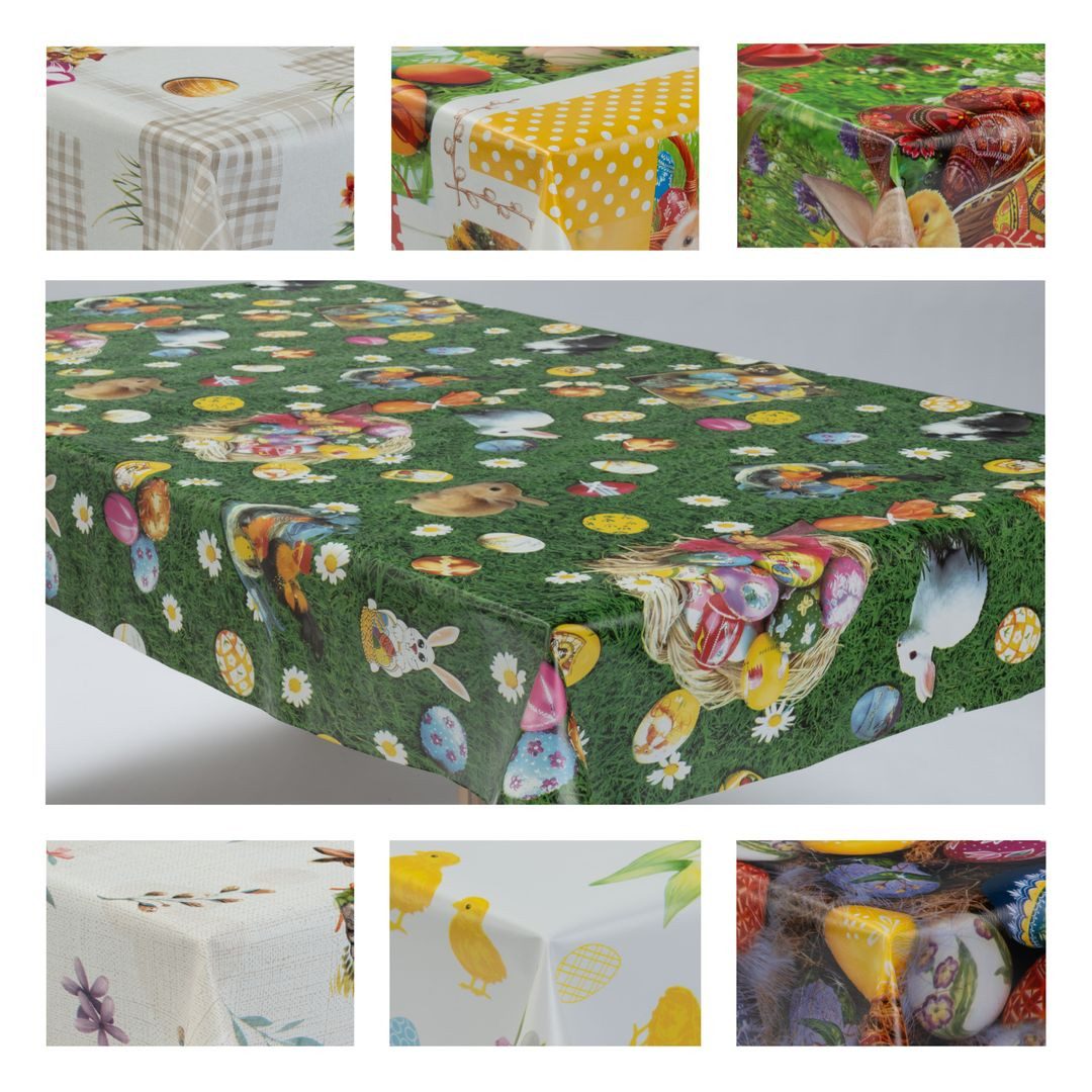 laro Tischdecke Wachstuchtischdecke Oster Mix PVC Eckig