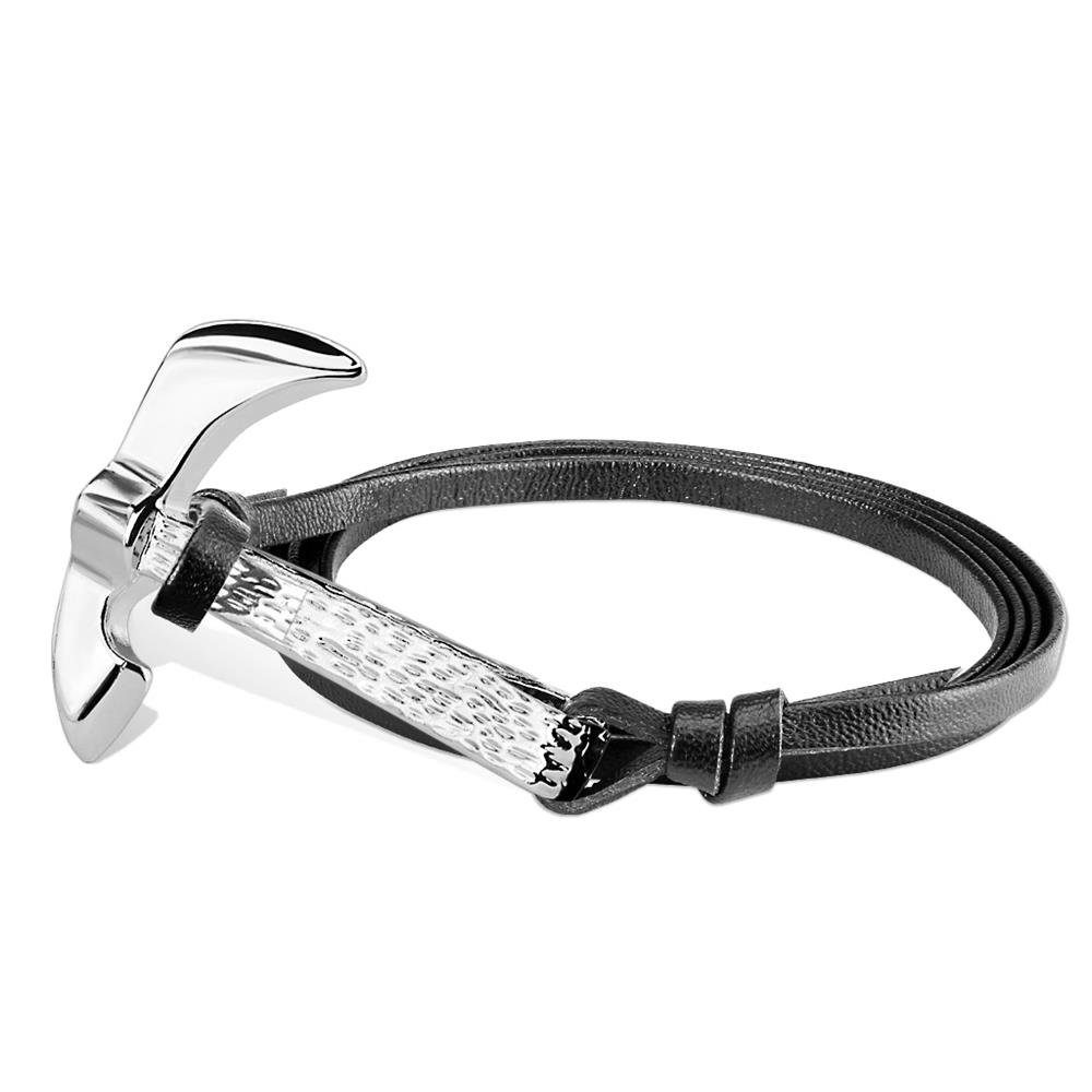 (1 Axt Armband, Bracelet BUNGSA Armband schwarz Unisex Armband Armschmuck 1-tlg),