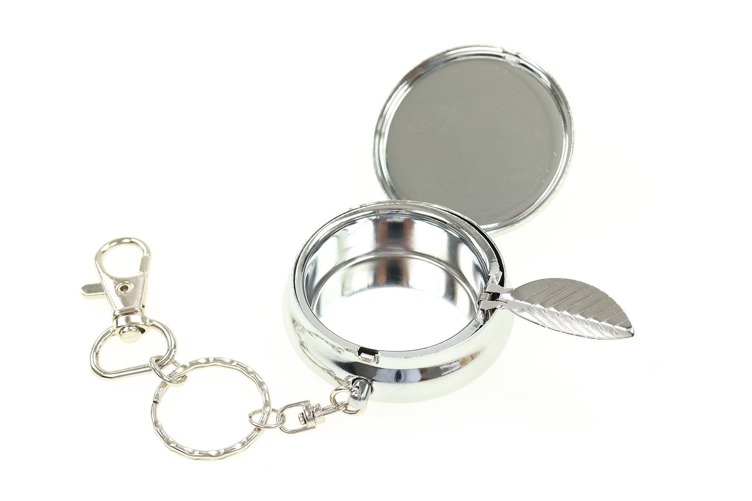 ELLUG Aschenbecher Runder Metall Taschenaschenbecher für Unterwegs, H: 2cm, ⌀ 5cm