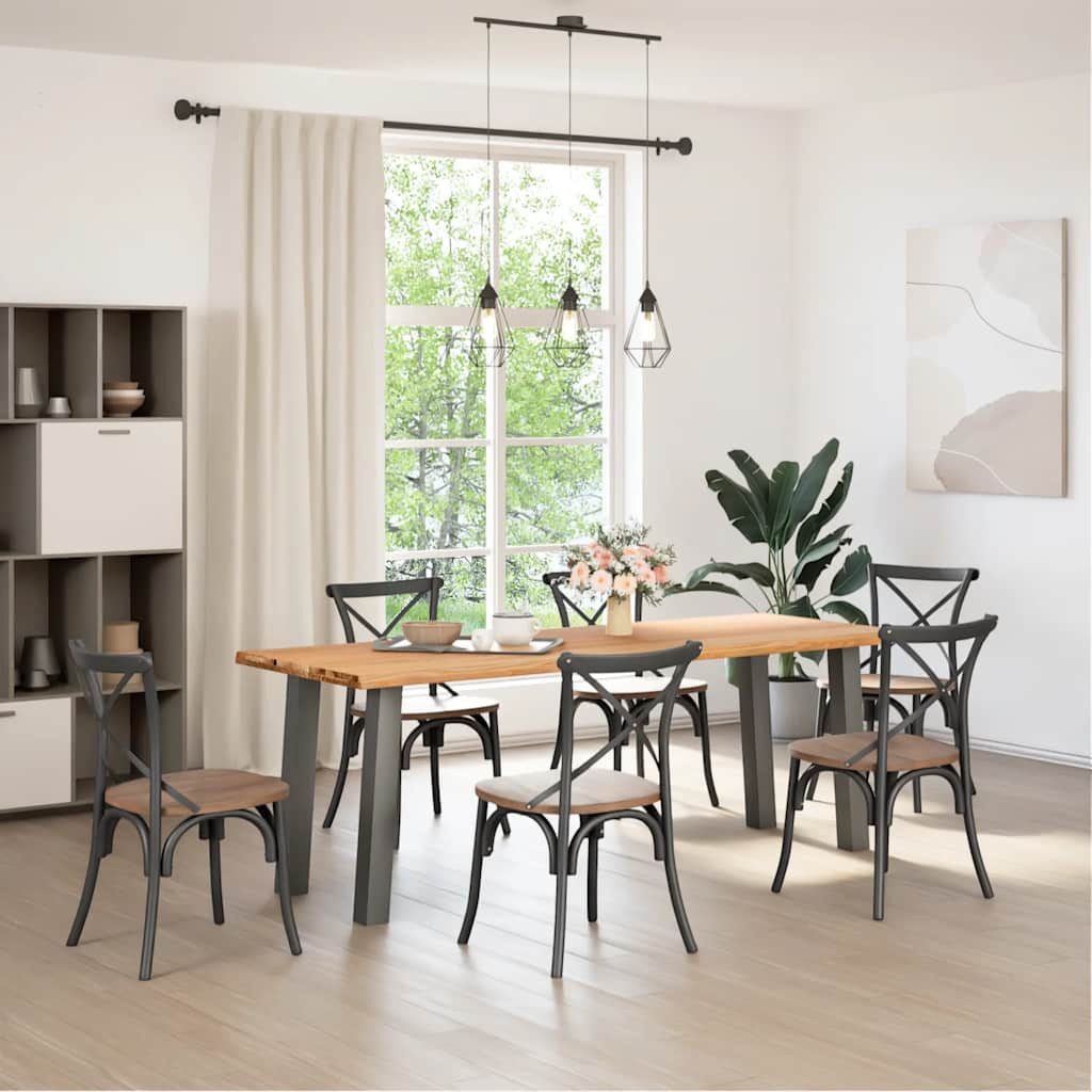 vidaXL Esstisch Esstisch mit Baumkanten 220x80x74 günstig online kaufen