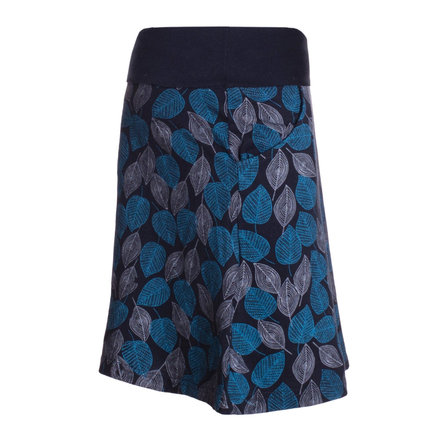 Vishes Jerseyrock knielang Baumwolle Blumen-Muster breiter Bund mit Kordel-Zug Taschen Alternative Bekleidung, Ethno, Hippie, Retro Style – Bild 4 von 5