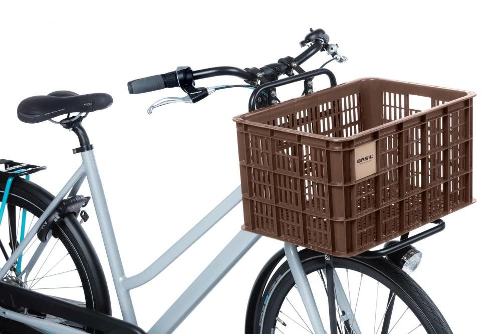 Basil Fahrradkorb Basil Crate L Fahrradkiste, 40 Liter, braun, recycelter Kunststoff, fü – Bild 3 von 3