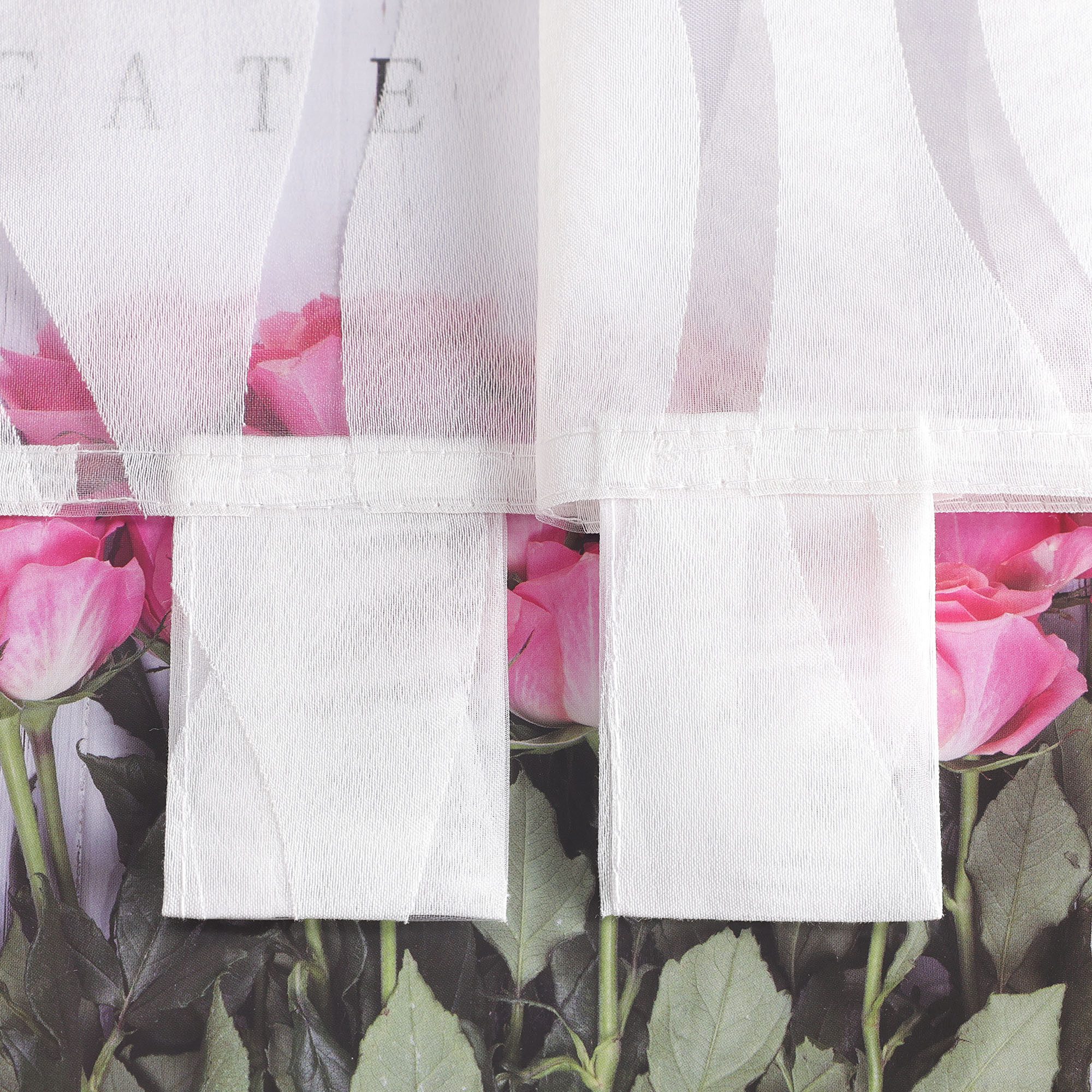 Joyswahl Scheibengardine, Schlaufen, Weiß Wellen, Ausbrenner Bistrogardinen günstig online kaufen