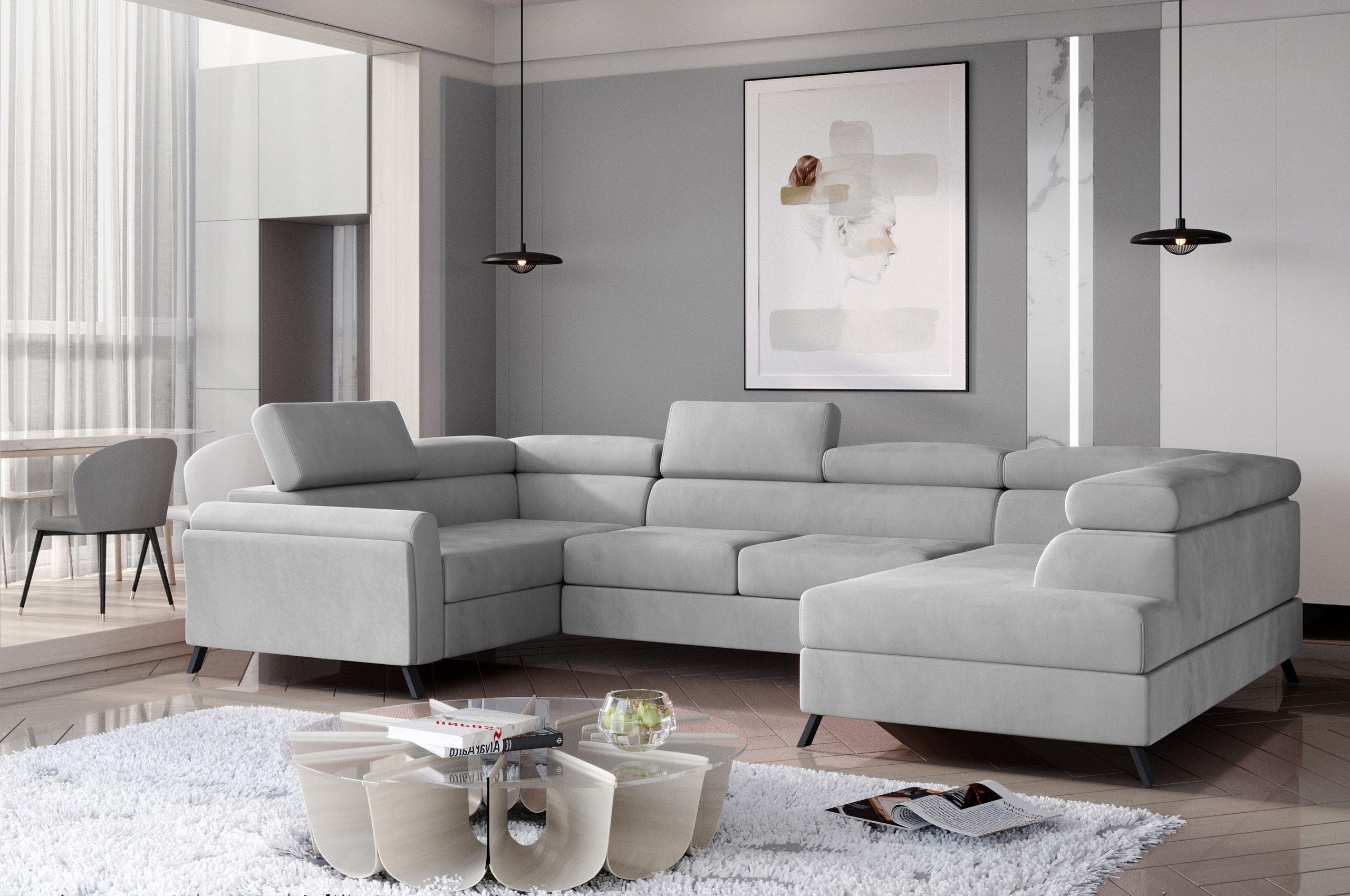 MF Design Wohnlandschaft Esco, mit Bettfunktion