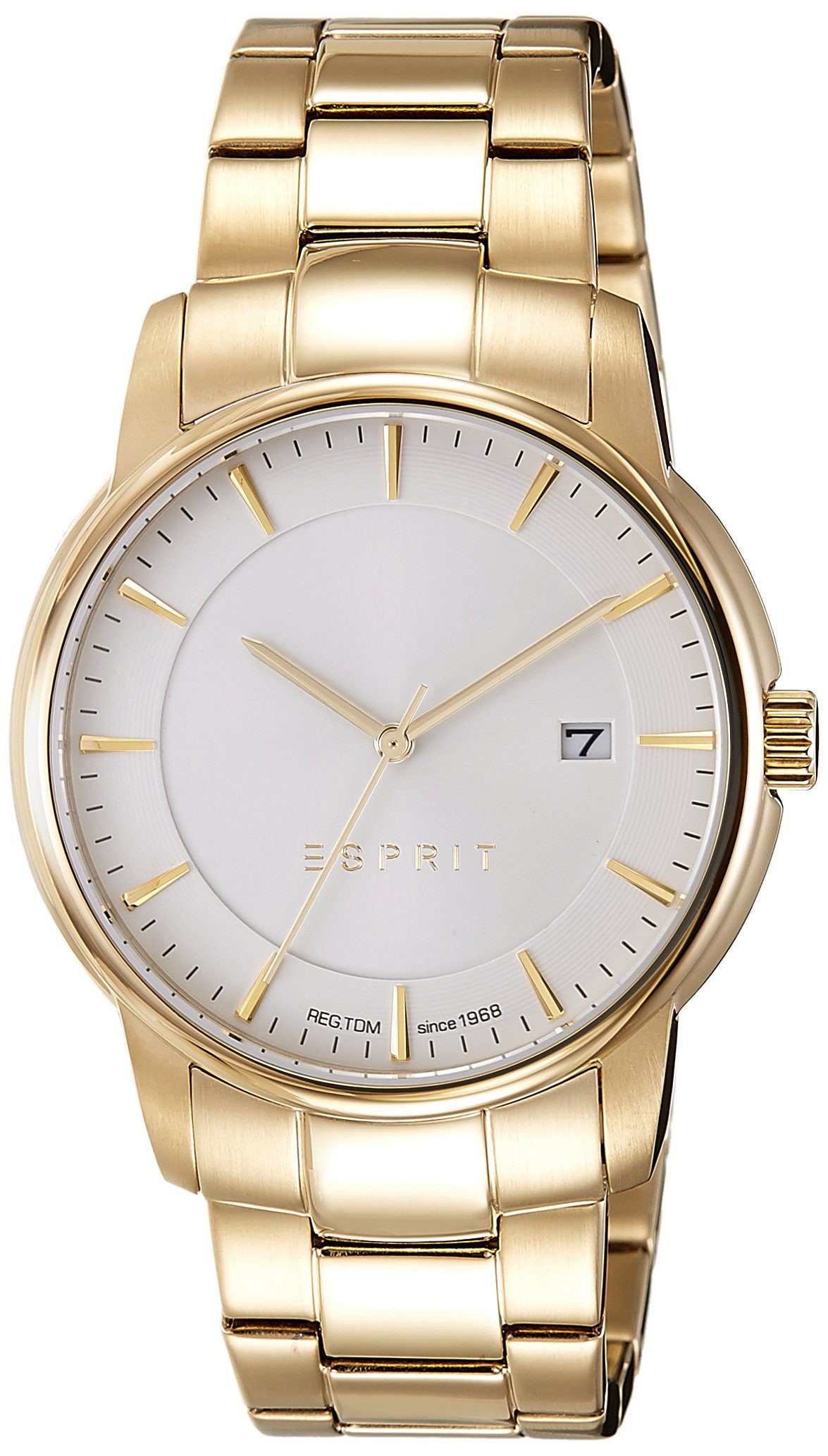Esprit Quarzuhr Esprit Herren Armbanduhr Gold ES108381001 ES108381001, Hochwertiges Produkt mit zeitlosem Design, sorgfältiger Verarbeitung