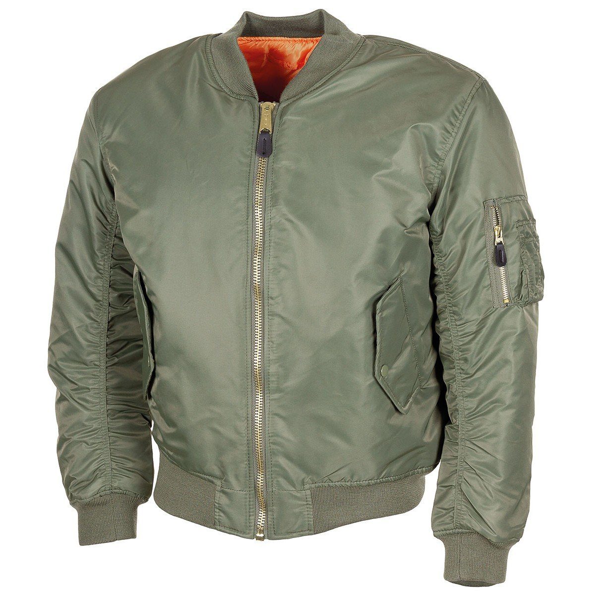 Bomberjacke US Pilotenjacke MA1, Mod., oliv - M