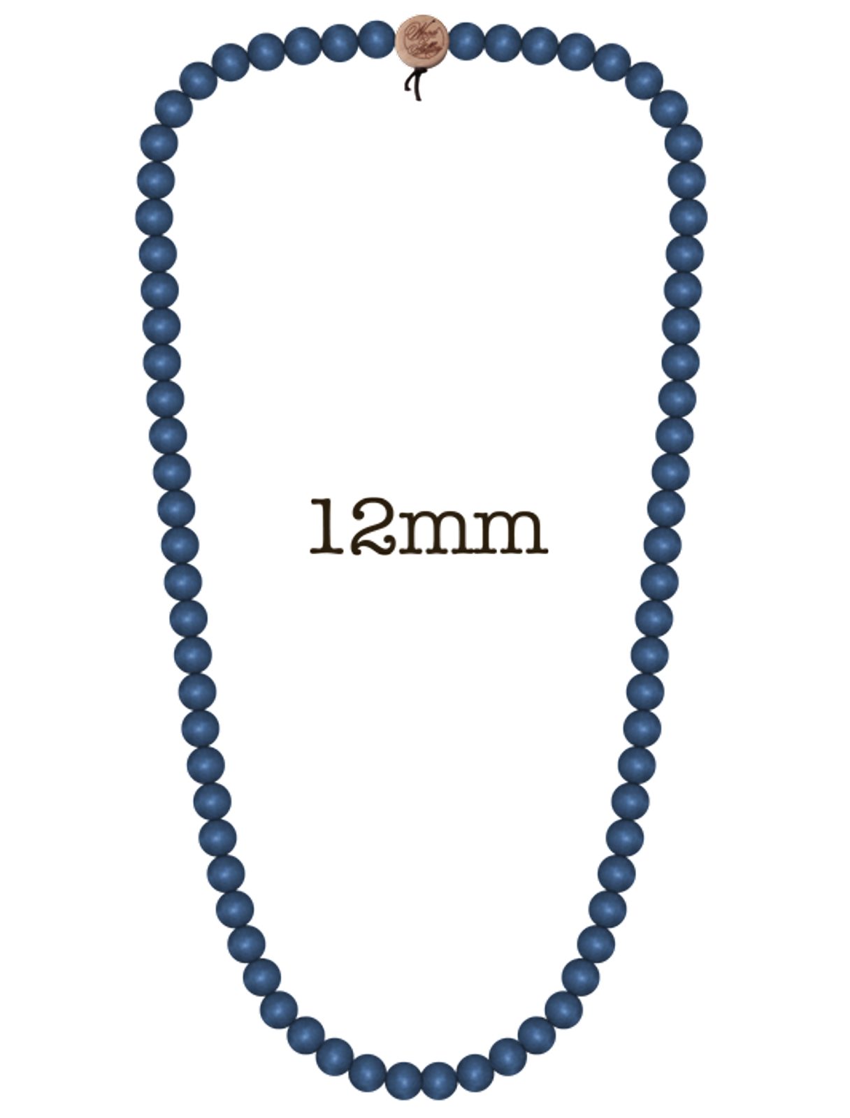 Holz-Kette Mode-Schmuck WOOD Halsband Blau WOOD Pearl FELLAS Hals-Schmuck FELLAS Deluxe Necklace schöne