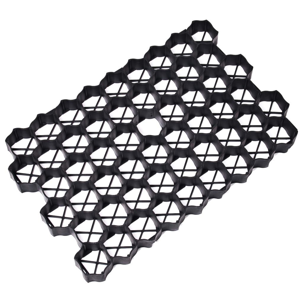 vidaXL Magnet-Werkzeugleiste Rasenwaben 16 Stk. Schwarz 60x40x3 cm Kunststoff, 1-tlg.