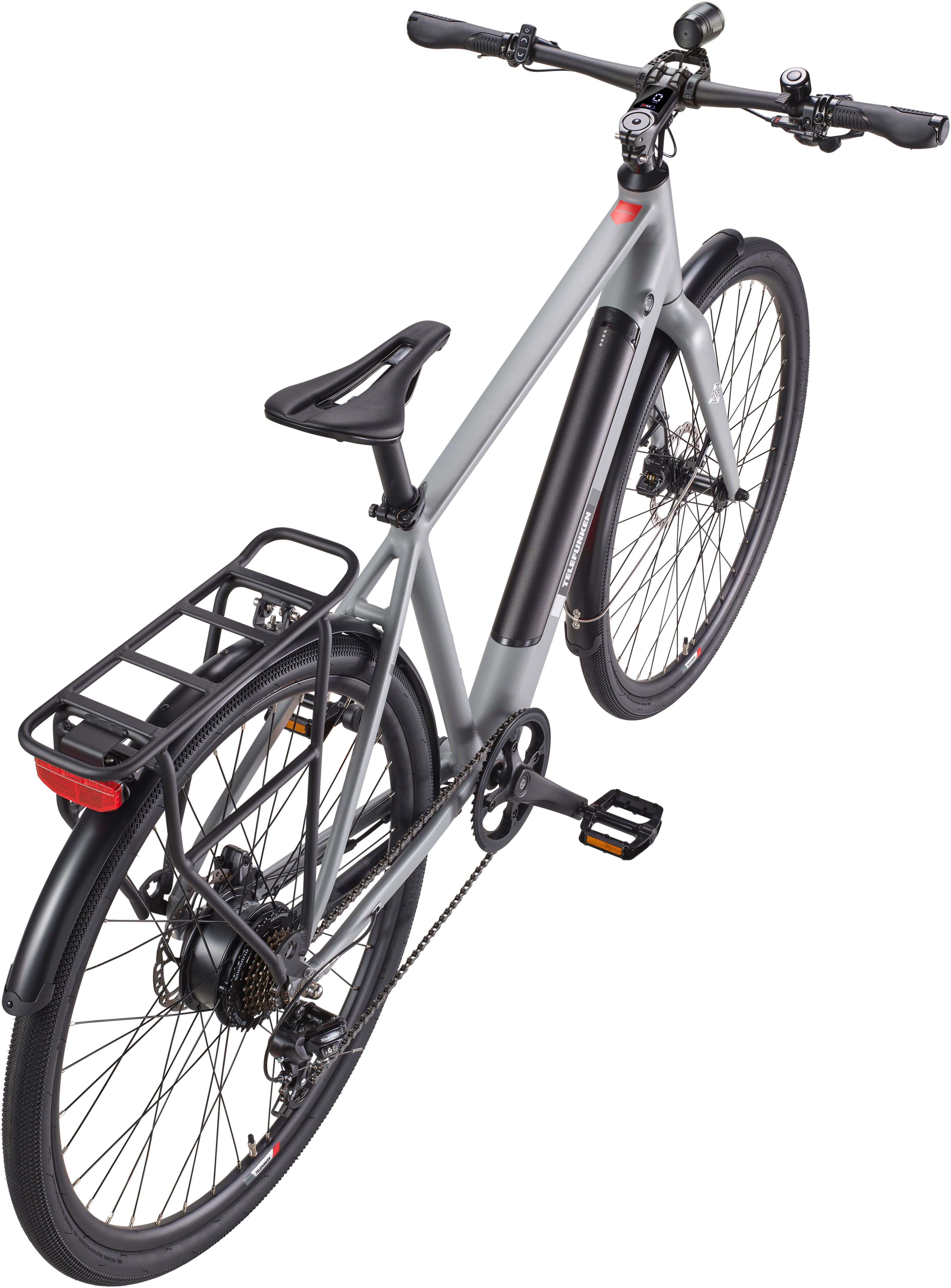 Telefunken E-Bike Cityrad UH200, 7 Gang Shimano, Kettenschaltung, Heckmotor, 475,2 Wh, (28 Zoll, Straßenzulassung, Scheibenbremsen, leichtes E-Bike ca. 20 kg), Pedelec, Elektrofahrrad für Herren u. Damen, Urbanbike