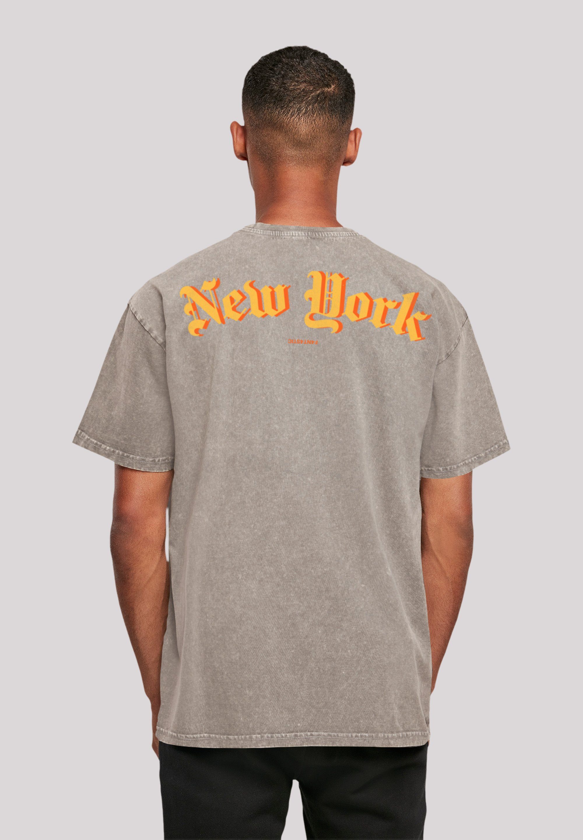 F4NT4STIC T-Shirt New York Print Asphalt