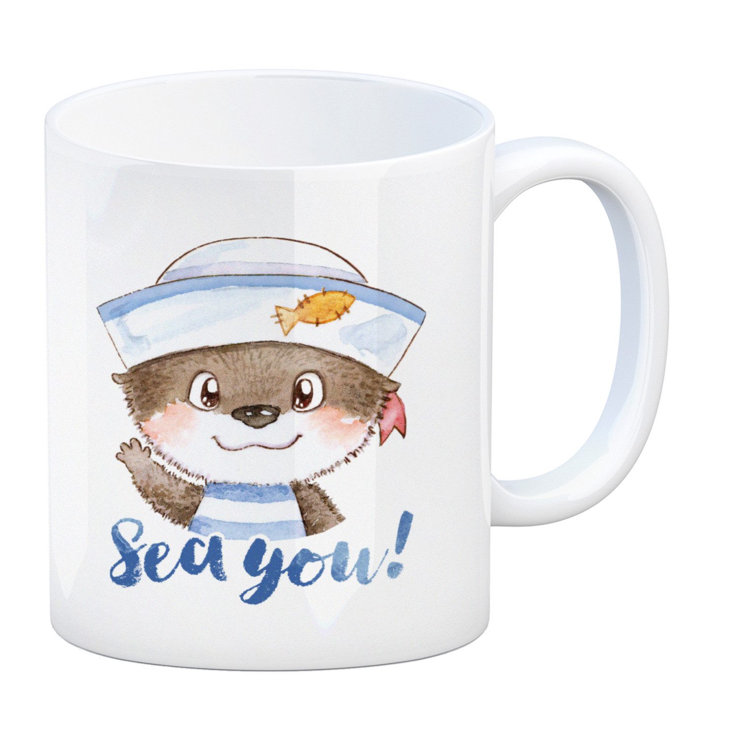 Tasse Ottfried der Otter Kaffeebecher mit Spruch - Sea you
