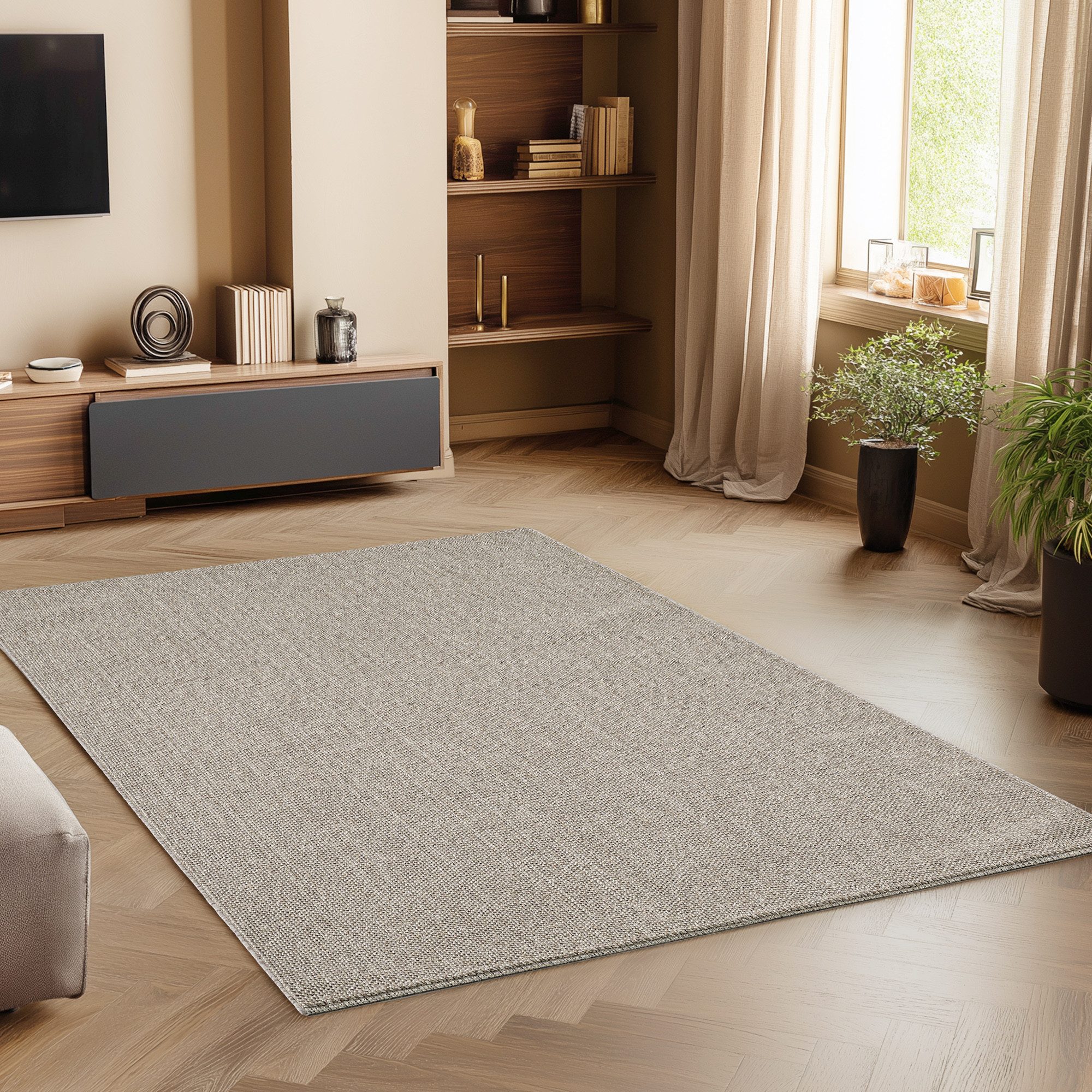 SIMPEX24 Teppich Unicolor, Rechteckig, Höhe: 7 mm, Schlingenteppich Schlafz günstig online kaufen