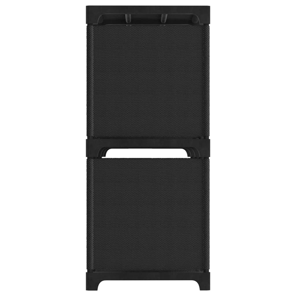vidaXL Mehrzweckregal 6 Wrfel Würfelregal Mehrzweckregal 6 Fächer Schwarz 103x30x72,5 cm St
