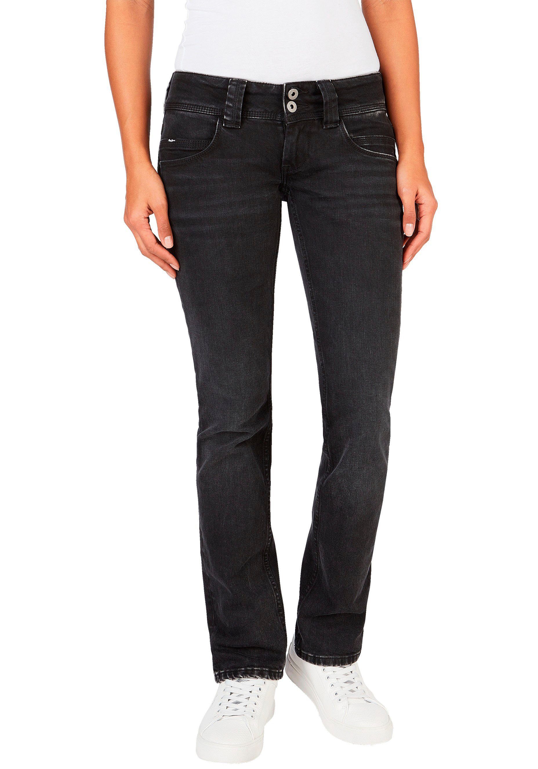 meistverkauft Pepe Jeans VENUS Badge mit black wiser Regular-fit-Jeans