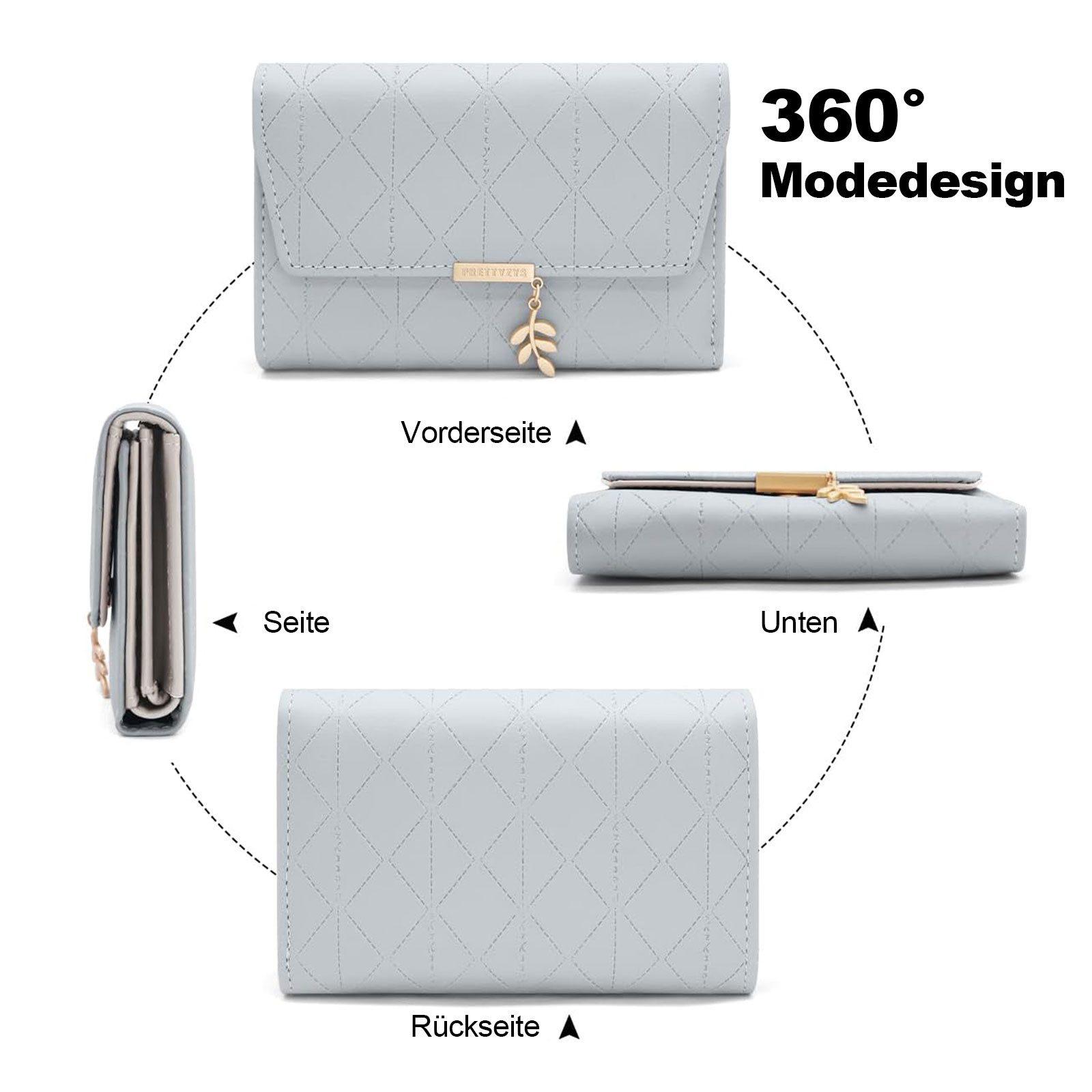 REDOM Geldbörse Slim Wallet Damenbörse Portmonee Kurz Geldbeutel Handtasche günstig online kaufen