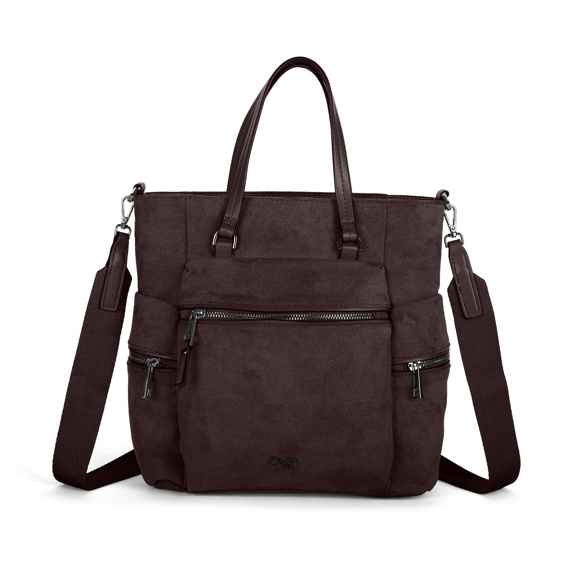 Cas8 Umhängetasche RIKE 33710 von Cas8 mit Rucksackfunktion aus weichem, veganem Suede