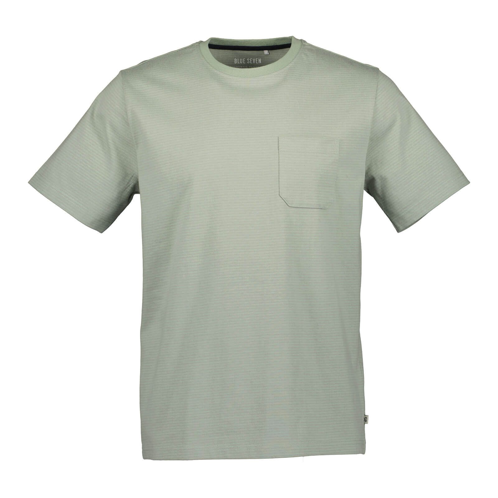 Blue Seven T-Shirt 302852 Herren Kurzarm-Shirt im dezenten Streifen-Design mit Brusttasche