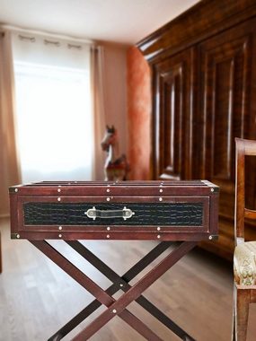 Aubaho Beistelltisch Beistelltisch Klapptisch Koffertisch Tisch Koffer Kommode Retro Konsole Vintage