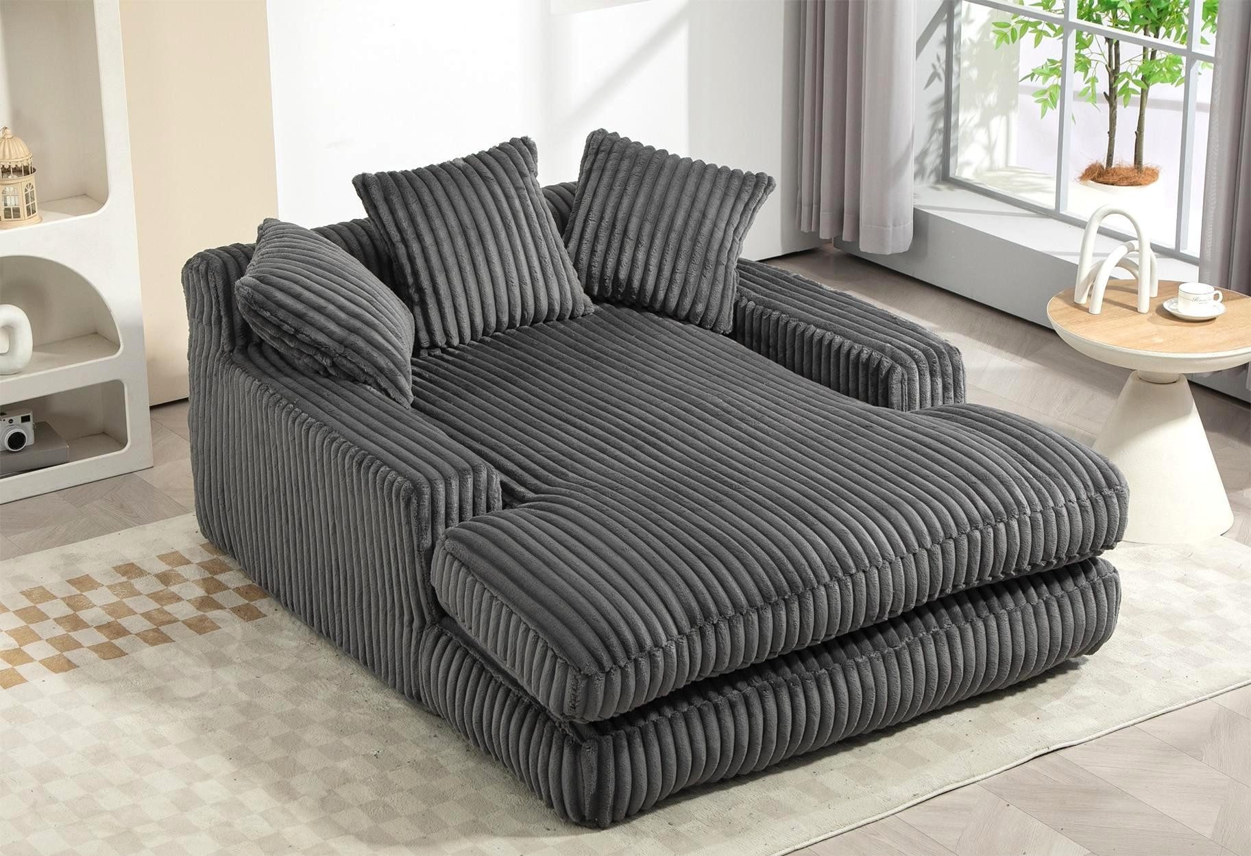 LVHOM Polsterliege 155x125x63cm Schlafsofa mit 3 günstig online kaufen