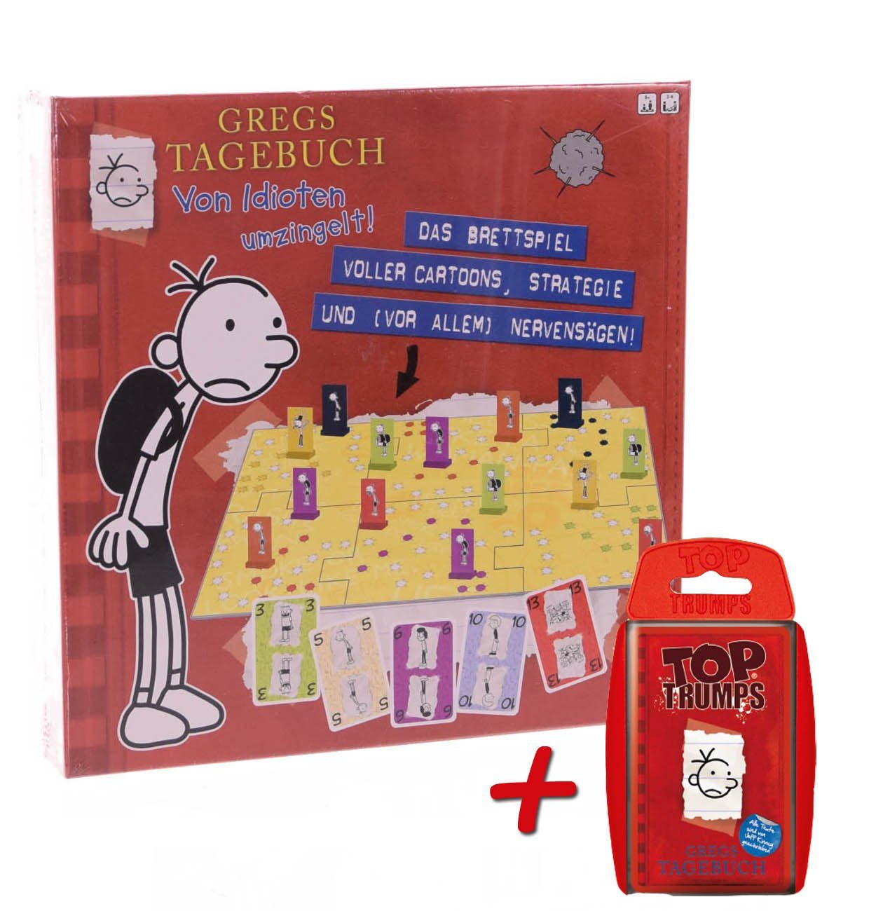 University Games Spiel Gregs Tagebuch - Von Idioten umzingelt! + Top Trumps, Brettspiel