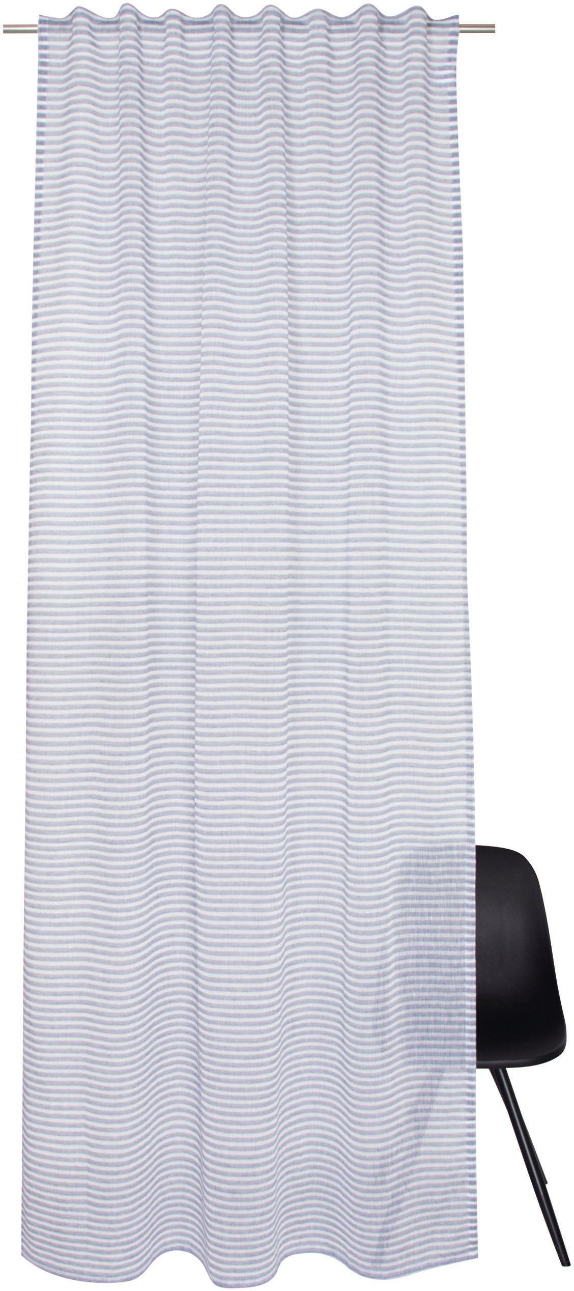 Vorhang Natural Stripe, TOM (1 transparent, transparent, Waschmaschine der waschbar Schlaufen verdeckte Pflegeleicht, in St), HOME, TAILOR