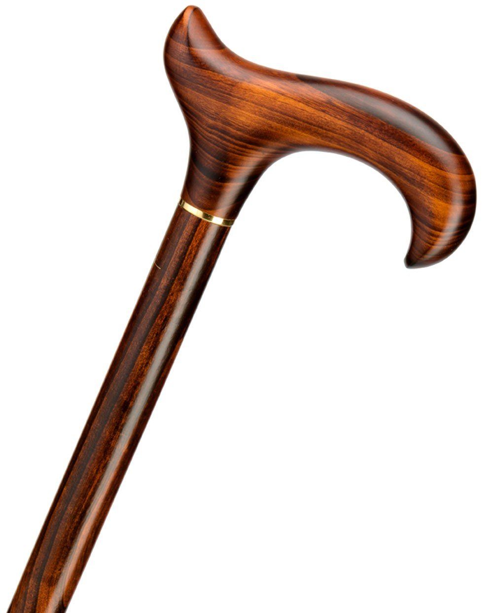 Stockshop Gehstock Design Gehstock EXCLUSIV KIRSCHBAUM, eleganter Derbygriff und Stock