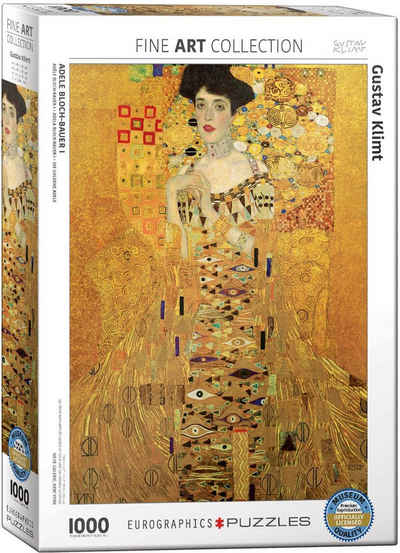 empireposter Puzzle Adele Bloch-Bauer von Gustav Klimt - 1000 Teile Puzzle im Format 68x48 cm, Puzzleteile