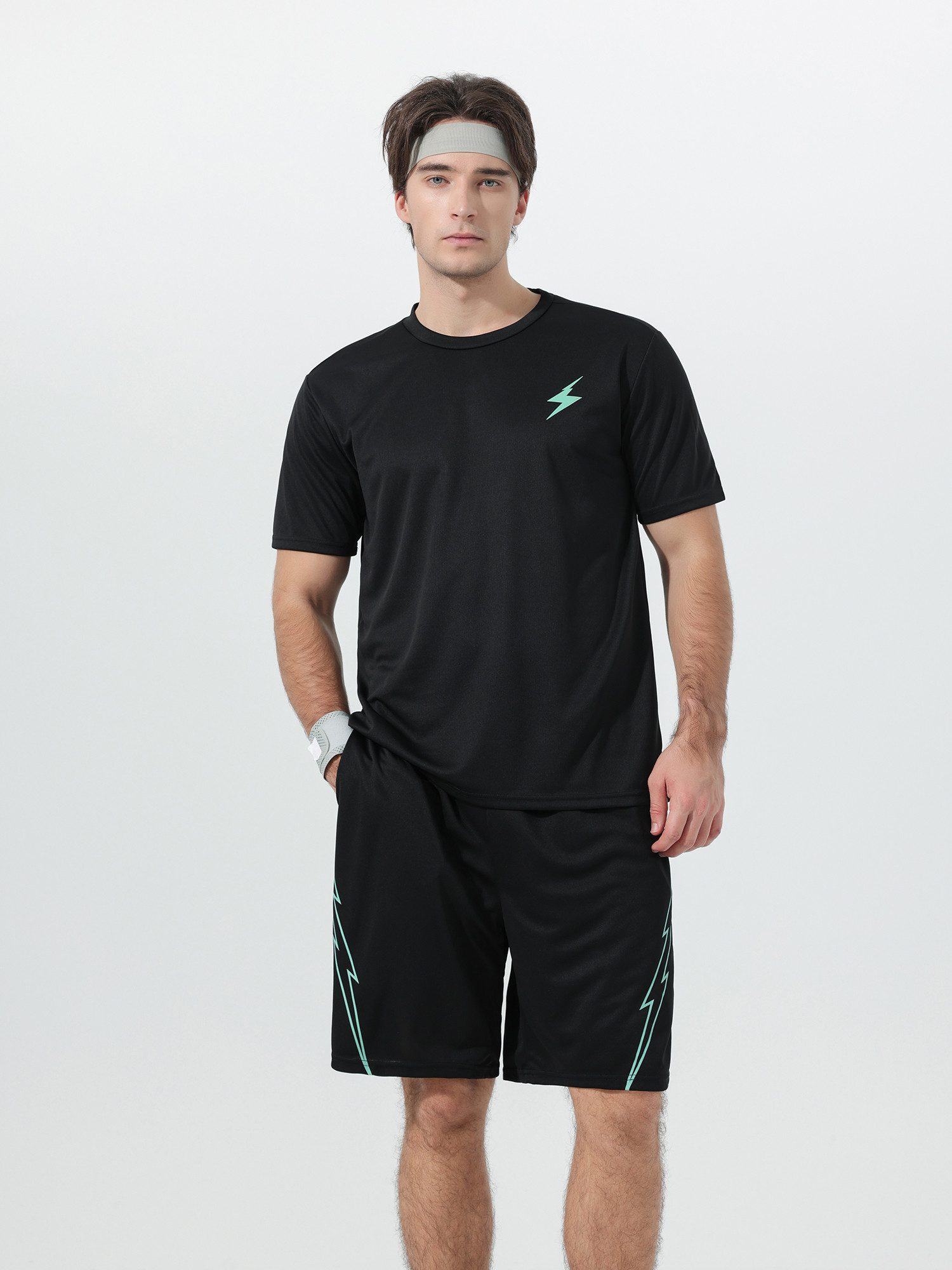 YOUTHUP Sportanzug, Herren Sportanzug mit Farbverlauf Regular Fit Set