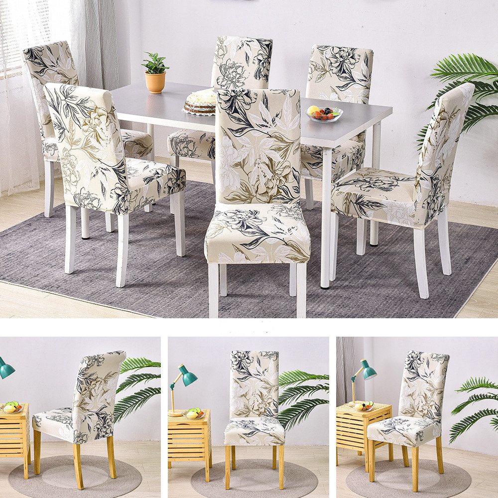 Coonoor Stuhlhusse Elastische Moderne Bedruckte Stuhlhussen Stretch Abnehmb günstig online kaufen