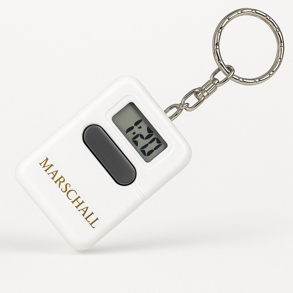 Marschall Schlüsselanhänger mit sprechender Uhr Digitaler Schlüsselanhänger
