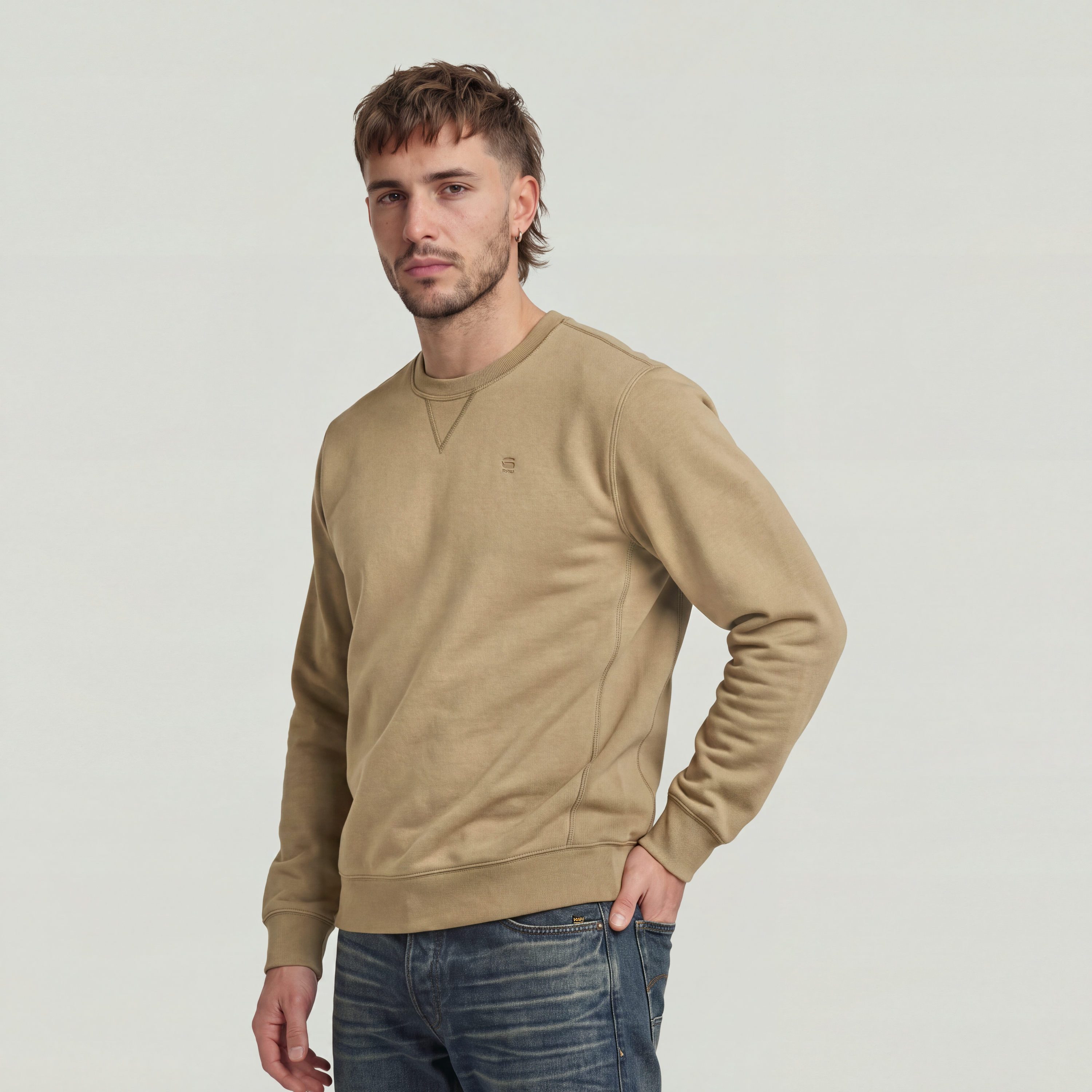G-STAR Sweatshirt Premium Core mit gerippten Einsätzen