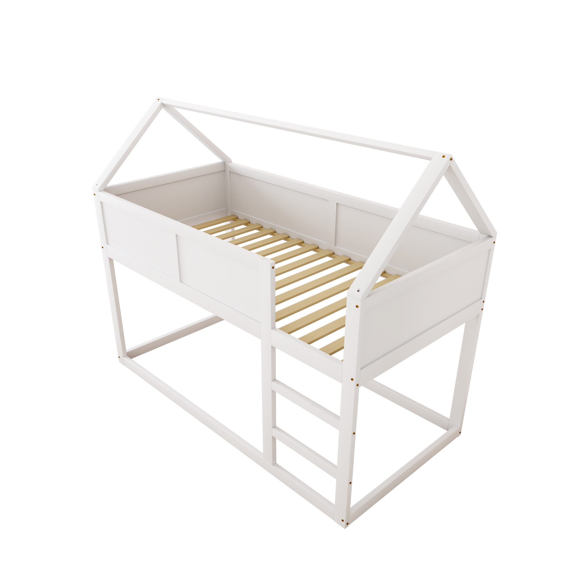 HAUSS SPOLE Etagenbett Kinderbett 90x200 cm, niedriges Etagen-Einzelbett mi günstig online kaufen