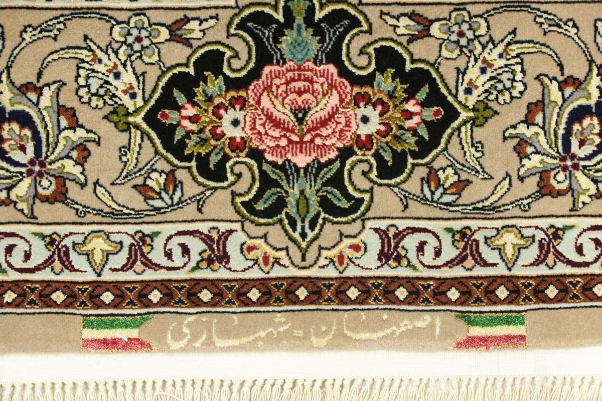 rechteckig, Orientteppich Handgeknüpfter Nain 132x200 Höhe: Trading, Orientteppich, Isfahan 6 Seidenkette Signiert mm