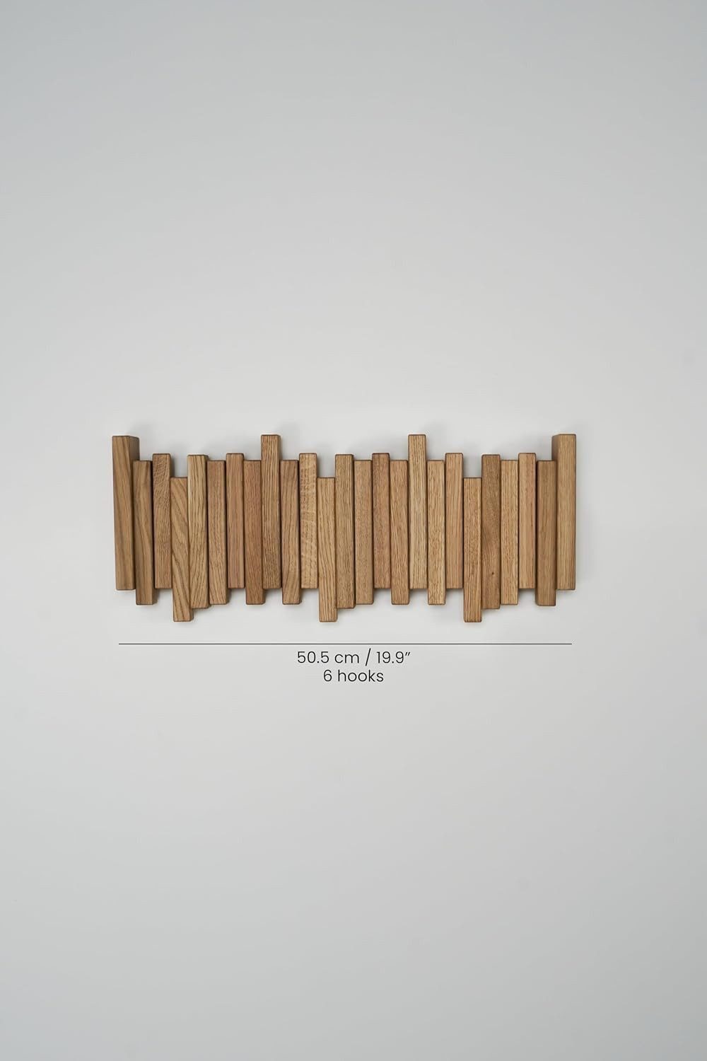 FELIXLEO Garderobenleiste Wandgarderobe Holz Klappbare Haken Magnetische Kleiderleiste 8 (2 St)