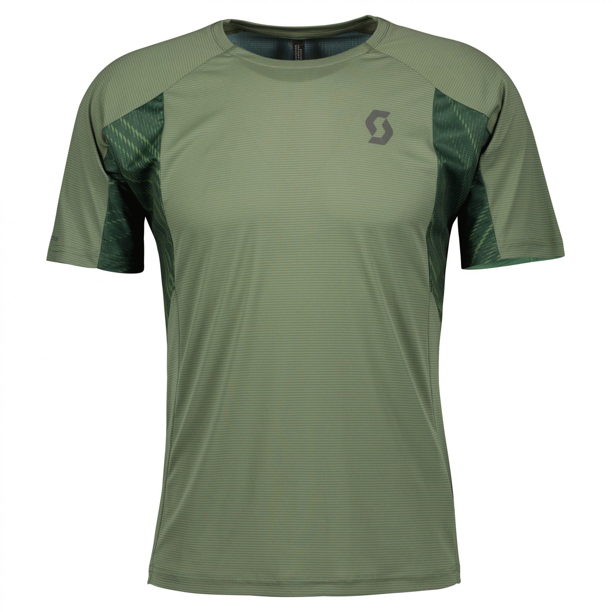 Scott T-Shirt Scott M Trail Run S/sl Shirt Herren Kurzarm-Shirt Frost Green - Smoked Green