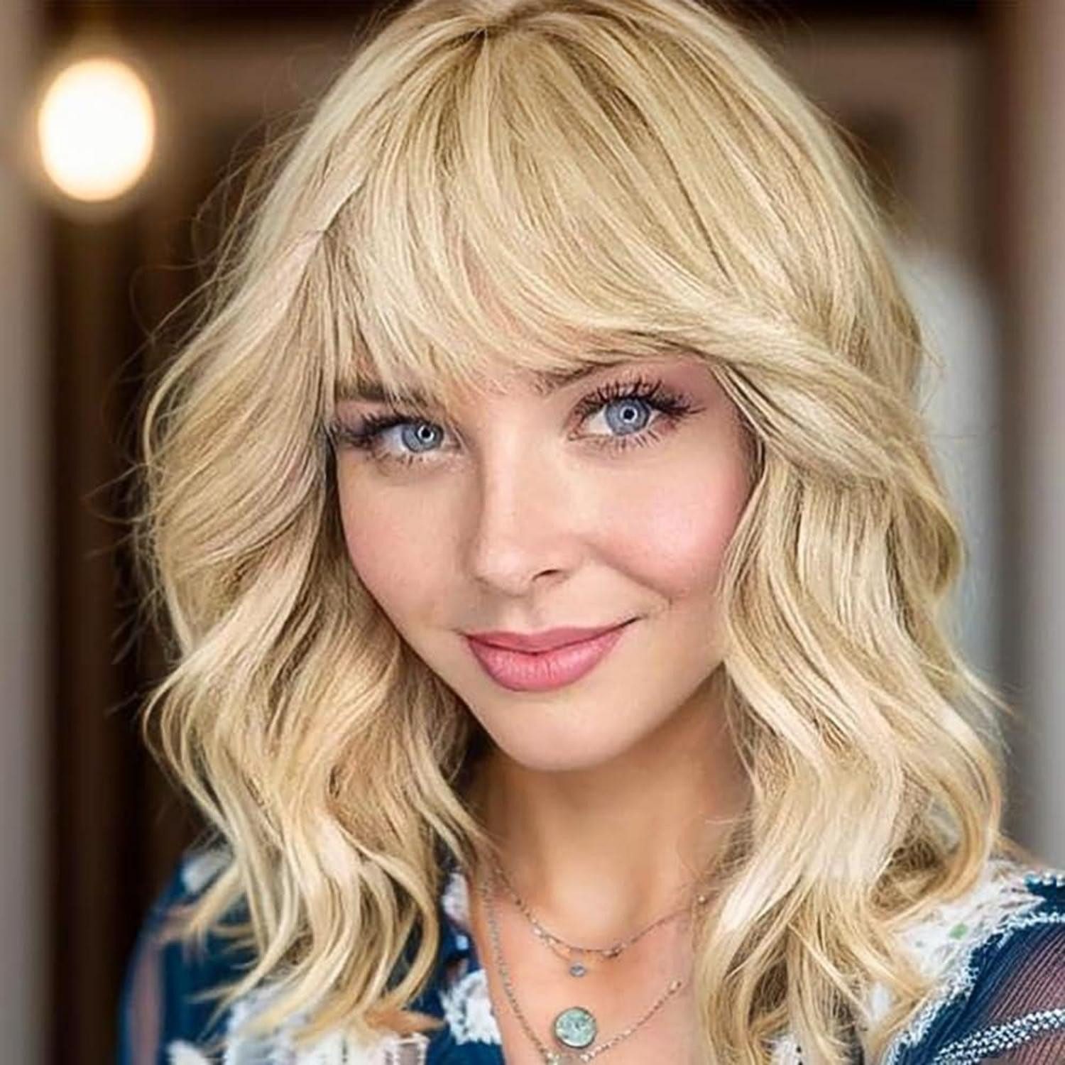 LuxusKollektion Kostüm-Perücke Perücke Damen Bob Pony kurz lockig Cosplay 14 Zoll Blond