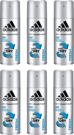 adidas Performance Deo-Spray »Fresh«, Spar-Set, 6-tlg., Anti-Transpirant Spray für Männer